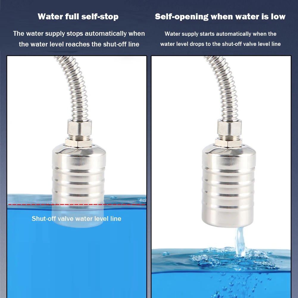 Water Tank Water Tower Shutoff Valve Stainless Steel Water Stop Refill Controller Corrosion Resistant Kitchen Accessories