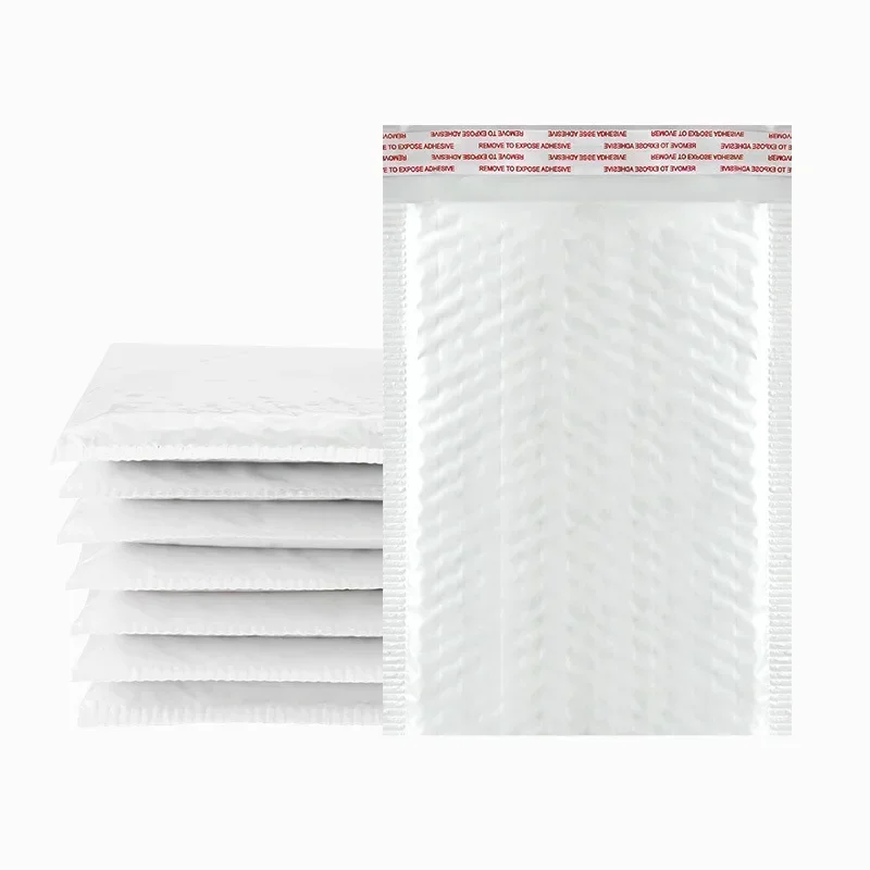 500PCS Packaging Bubler Mailing Bubble Packaging Poly Mailer Bubble Envelope Shipping Mailer Bag White Bubble Mailers Bag