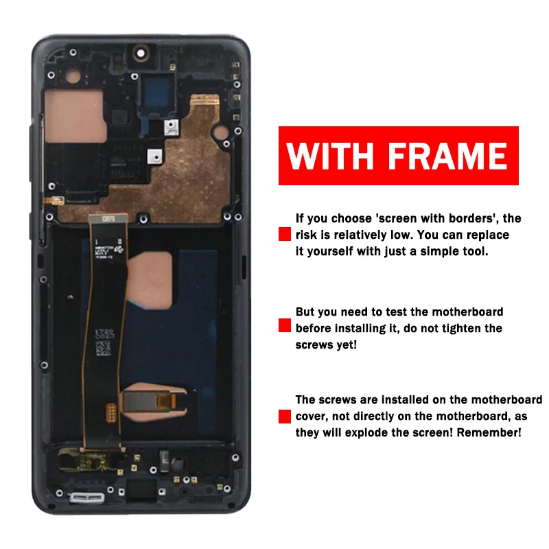 OLED Quality For Samsung  S20 Ultra S20Ultra 5G G988B/DS G988U LCD Display Touch Screen Digitizers Assembly with Frame