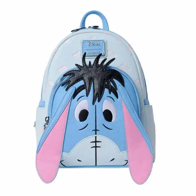 Winnie The Pooh Triple Pocket Mini Backpack Bags Cosplay Womens Double Strap Shoulder Bag Purse