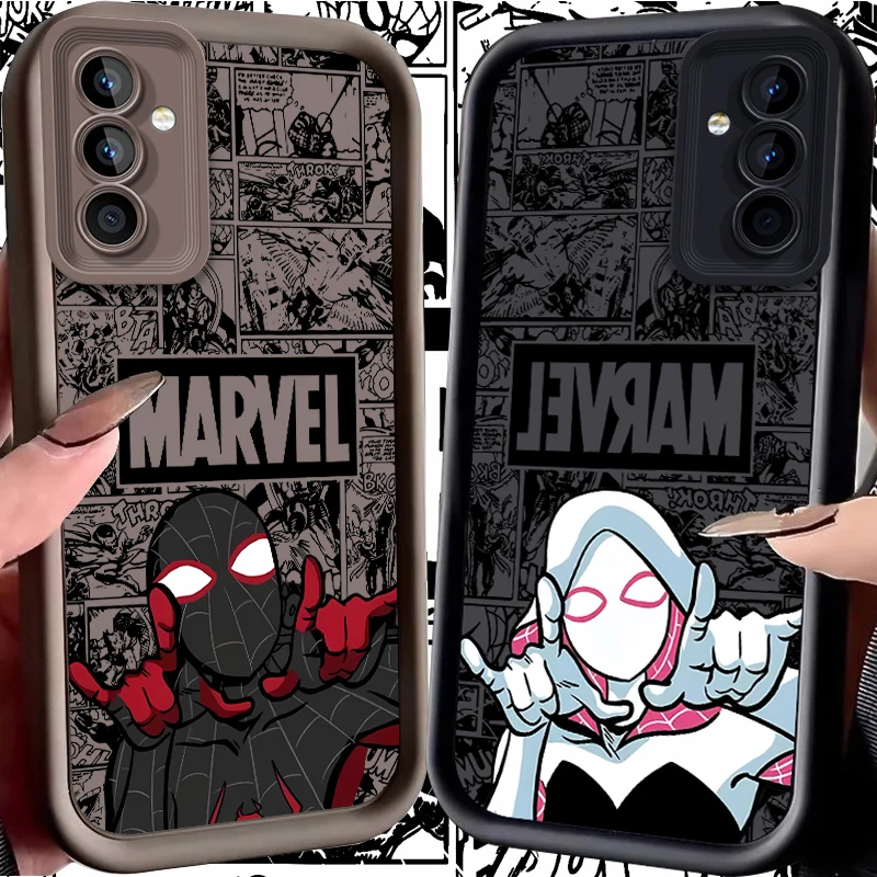 Marvel Spider Man Case for Samsung Galaxy S24 S23 S22 S21 Ultra Plus S20 FE A54 A53 A52 A52S A51 A50 A50S A34 A33 Silicone Cover