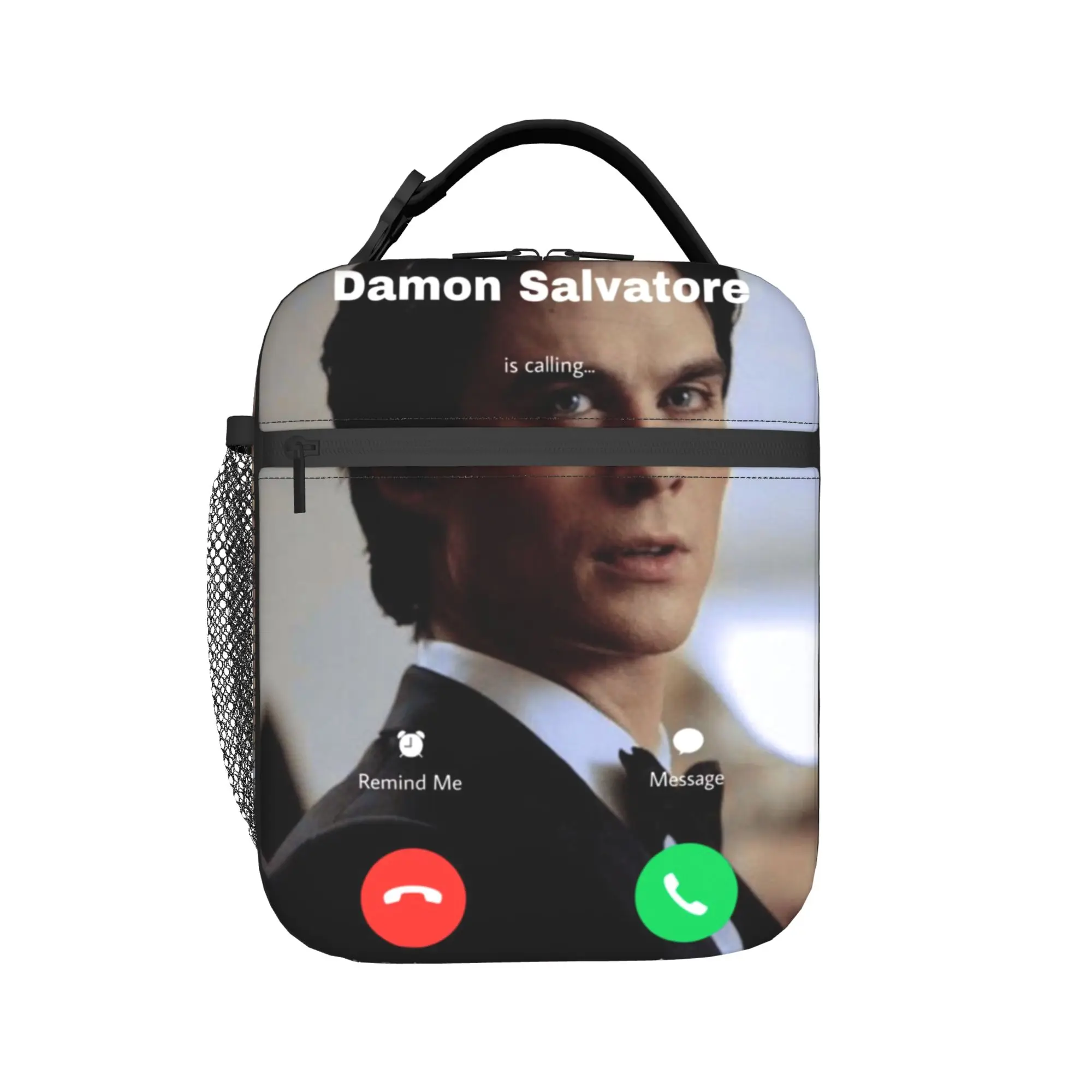 Vampire Damon Salvatore Thermal Insulated Lunch Bags for Work Portable Bento Box Men Women Thermal Cooler Lunch Boxes