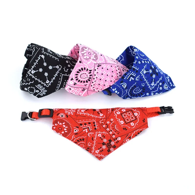 Adjustable Triangular Bandage For Pet Dog Cat Washable Scarf Bandana Collar Bibs Cat Neck Decor Birthday Party Dress Up