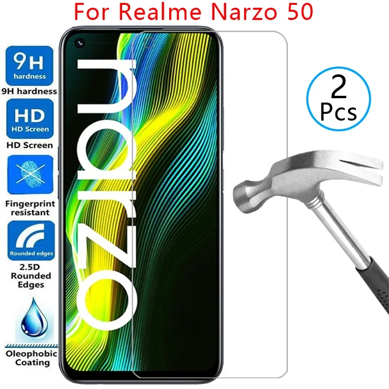 screen protector tempered glass case for realme narzo 50 cover on realmi narzo50 phone coque reame relme ralme real me realmy