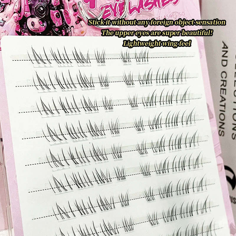 BQI coole untere Wimpern, kleberfreie falsche Wimpern, reiner Stil, lässt die Augen leicht vergrößern, einfach für Anfänger zu verwenden, niedrig
