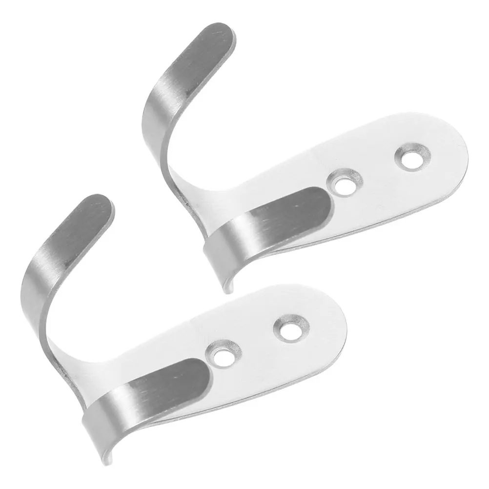 

2Pcs Motorcycle Rack Hard Hat Holder Wall Mount Silver Bracket Hook Spacesaving Durable Storage Solution For Hats