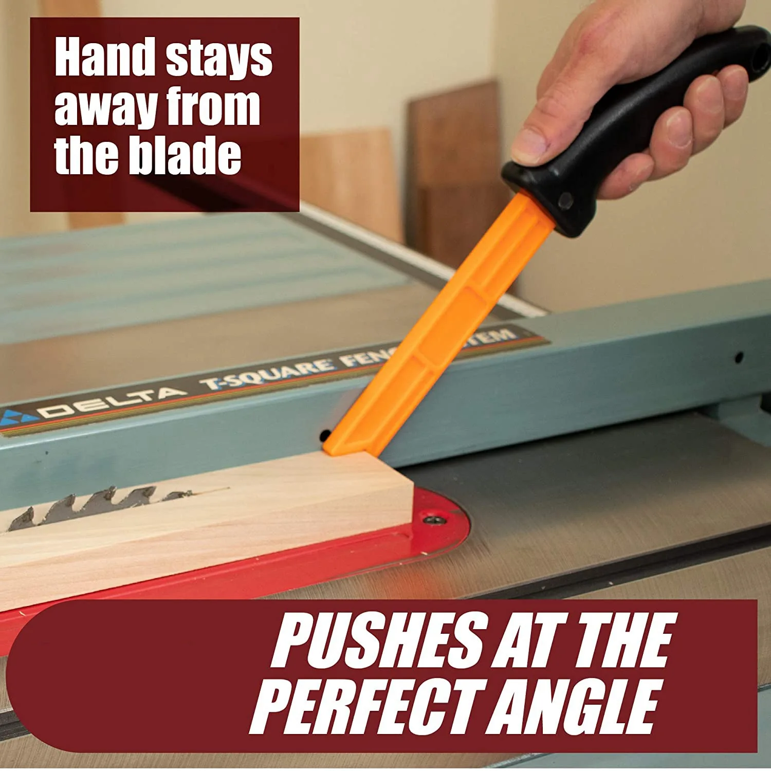 a02m-2-パック安全木工用プッシュスティック、テーブルソー、ルーターテーブル、シェイパーで材を押し込むのに最適