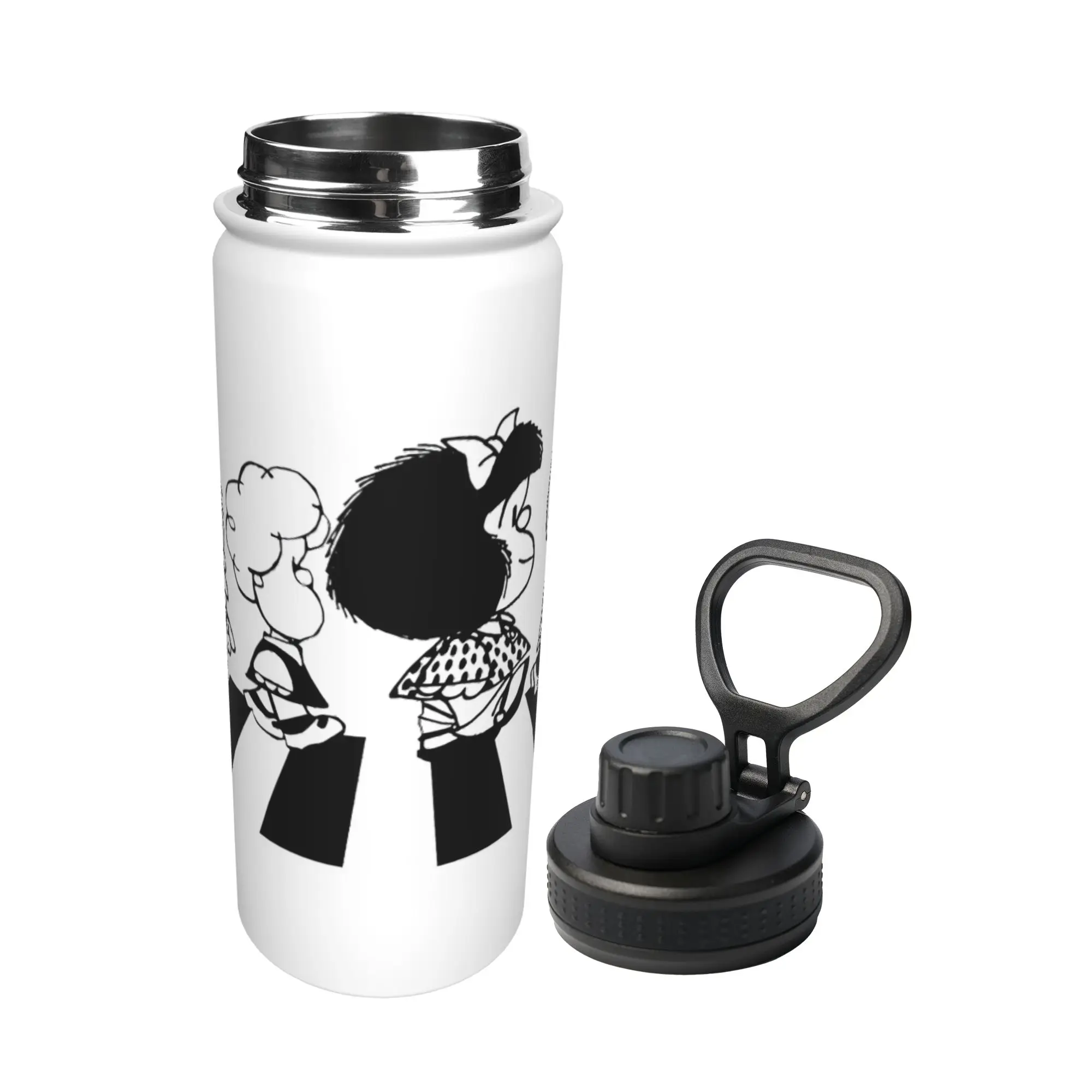 Cartoon M-Mafaldas 18OZ Sports Insulated Kettle Comics Thermal Cup Vacuum Flask School Mug Water Bottle