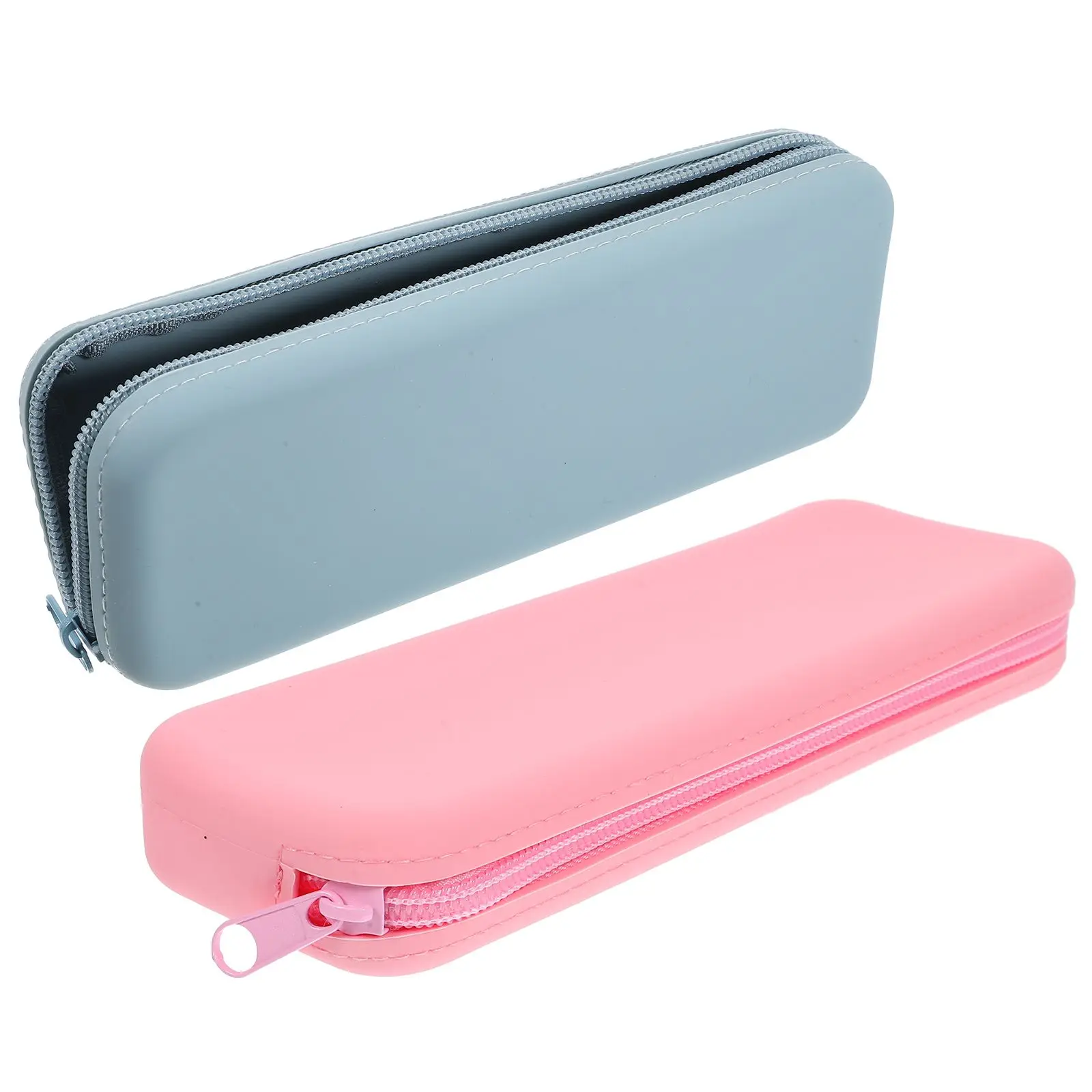 

2 Pcs Bag Makeup Brush Travel Traveling Case Silica Gel Portable Brushes Holder
