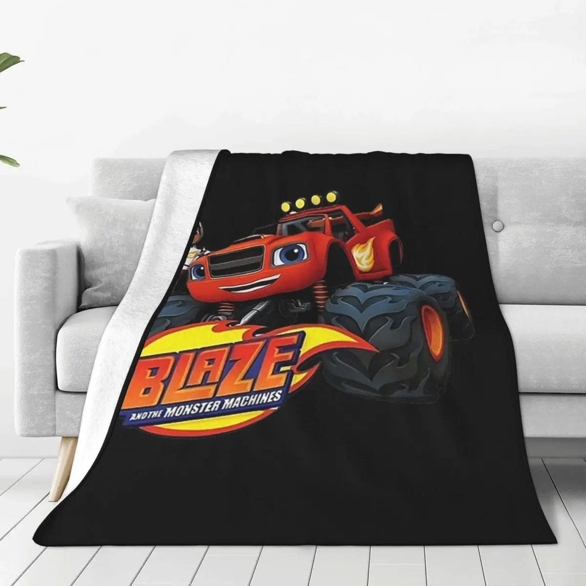 Blaze And The Monster Machines Blankets Soft Warm Flannel Throw Blanket Plush for Bed Living room Picnic Travel Home Couch