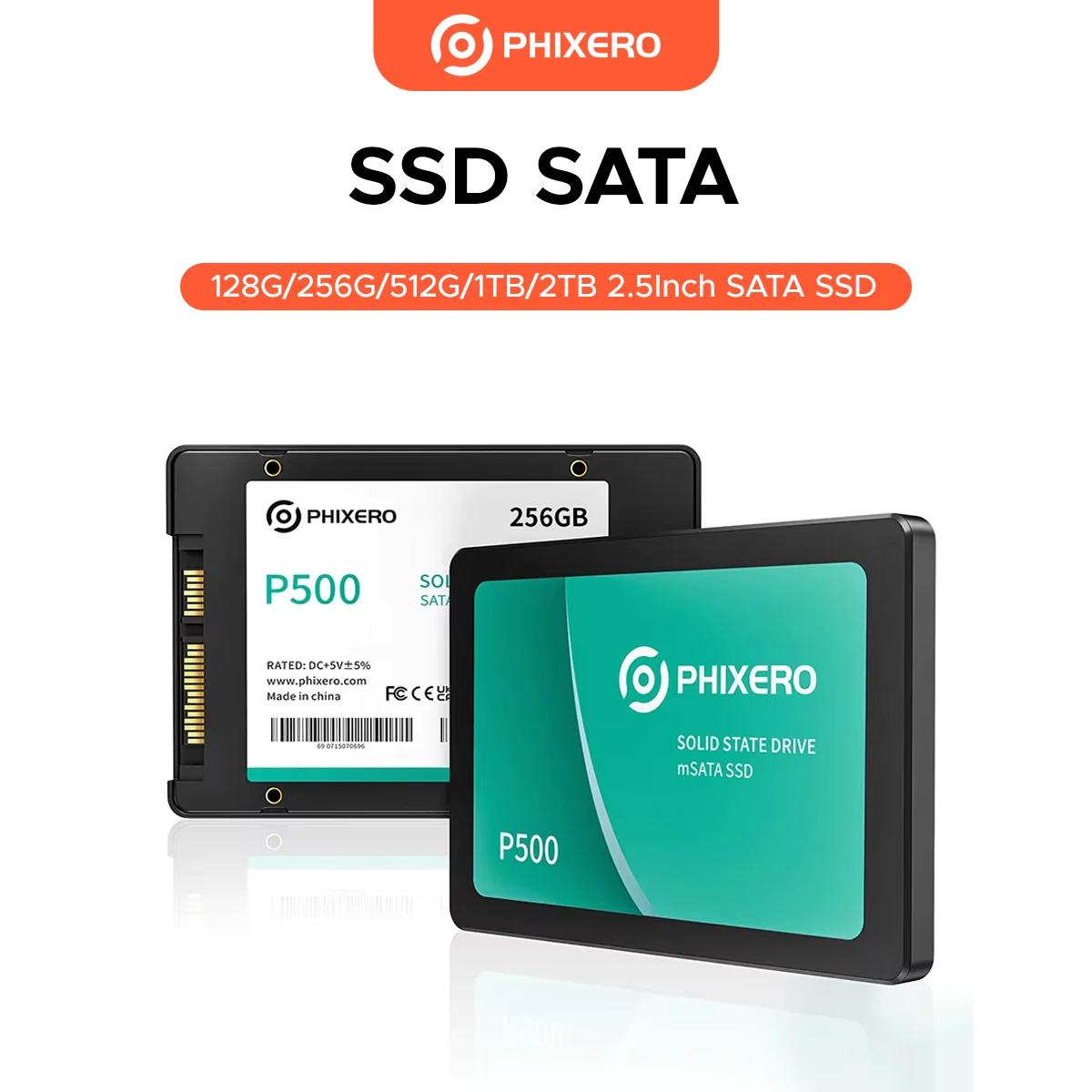 phixero-sata30-ssd3-内蔵型ソリッドステートドライブ-128gb-250gb-500gb-2tb。ノートパソコンおよびデスクトップパソコン向け、高速500mb-s。