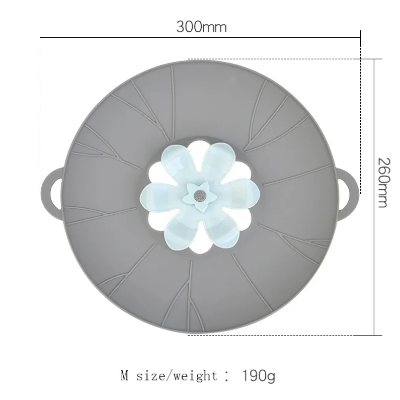 

30*26cm Silicone Boil Over Spill Safeguard Food Grade kitchen Stopper Lid Cover for pot and Pot over Spill Stopper Lid