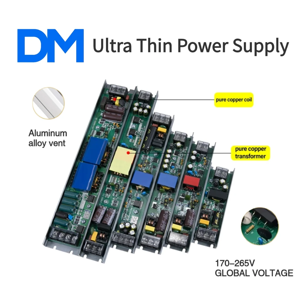 التيار المتناوب 170-265 فولت إلى تيار مستمر 12 فولت/24 فولت 18 واط 24 واط 36 واط 48 واط 60 واط 72 واط 100 واط سامسونج تحويل التيار الكهربائي LED محول سائق محولات الإضاءة