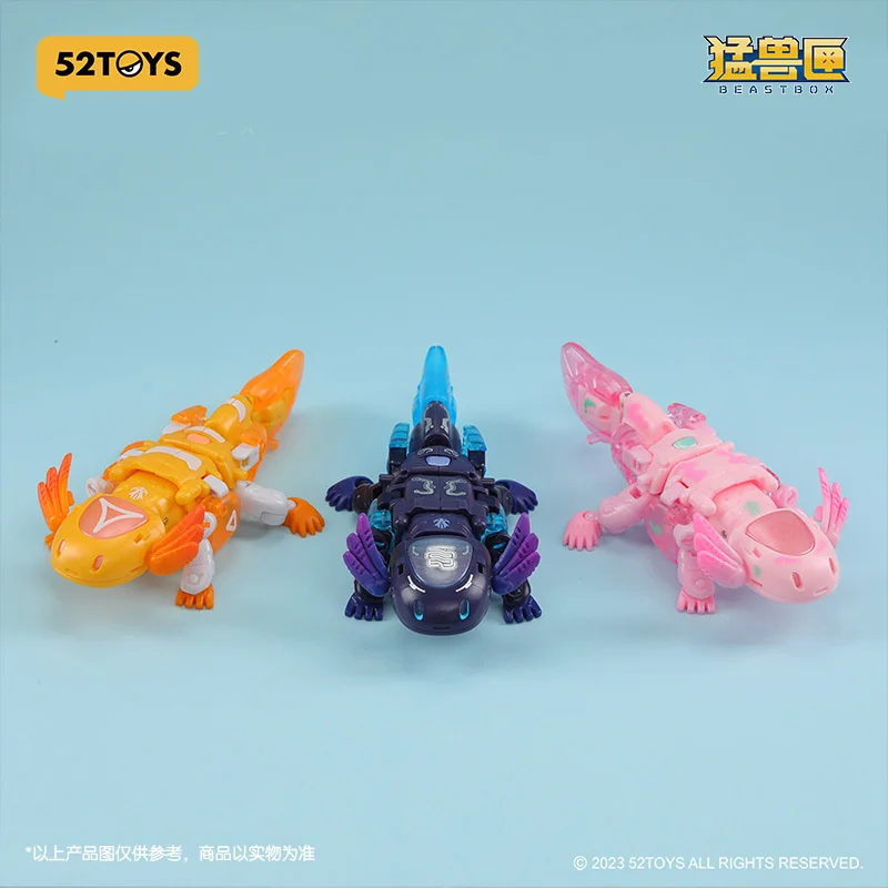 12CM 52TOYS BEASTBOX Ambystoma Mexicanum 변형 메카 모델 키트 퍼즐 장난감 관절형 액션 피규어 소년 수집품 선물