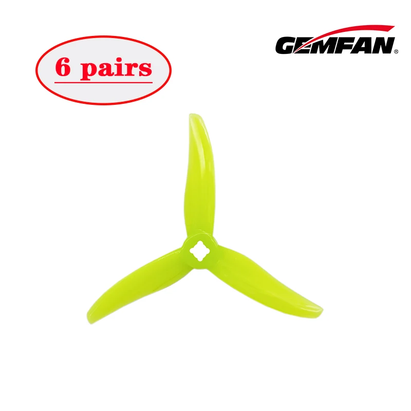 6/10Pairs Gemfan Hurricane 3525 3.5X2.5X3 3-Blade PC Propeller M5&T-Mount for FPV Freestyle 3.5inch Toothpick Drones