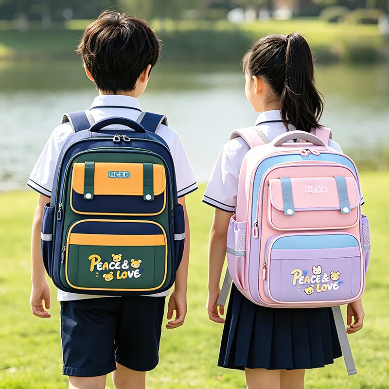 Back to School Large Capacity Backpack for Grades 1-6,Ergonomic School Backpack for Elementary Boys Girls,Durable Kids Daypack