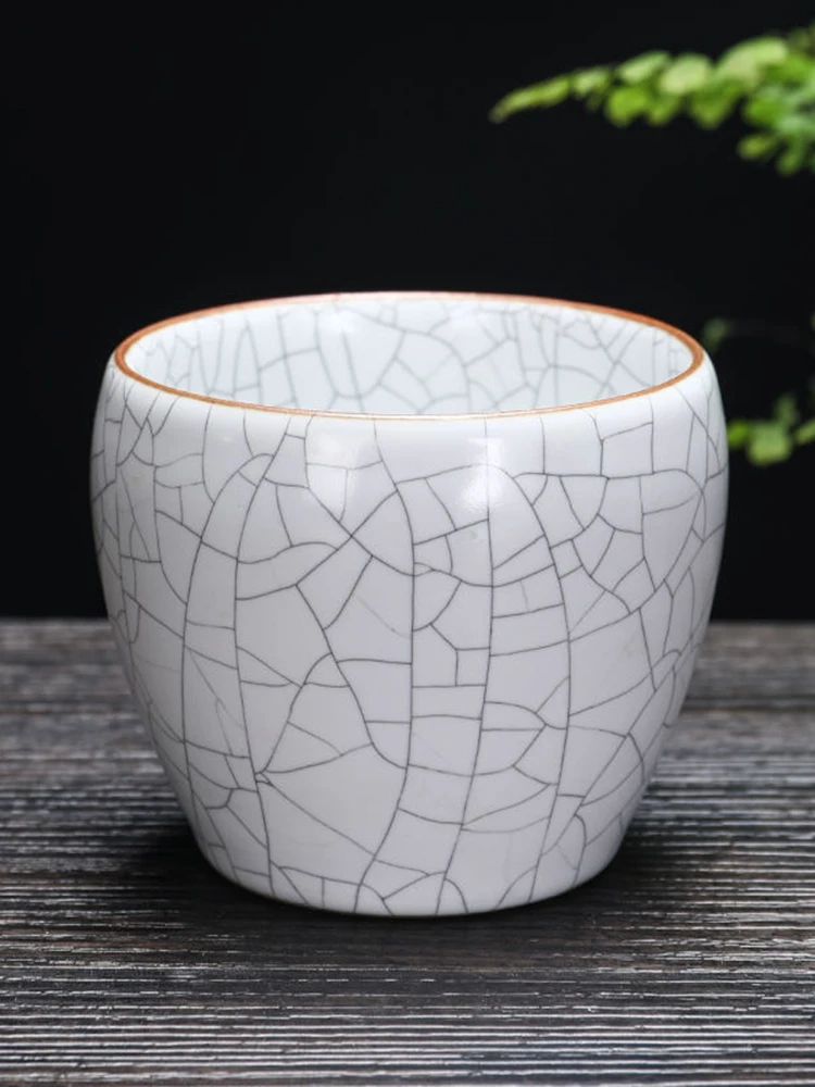 

Handmade Ice Cra Pattern Tea Cup Large Size Drinking Cup Owner Cup Home Use Dehua Coun Origin Cerc Tea Cup