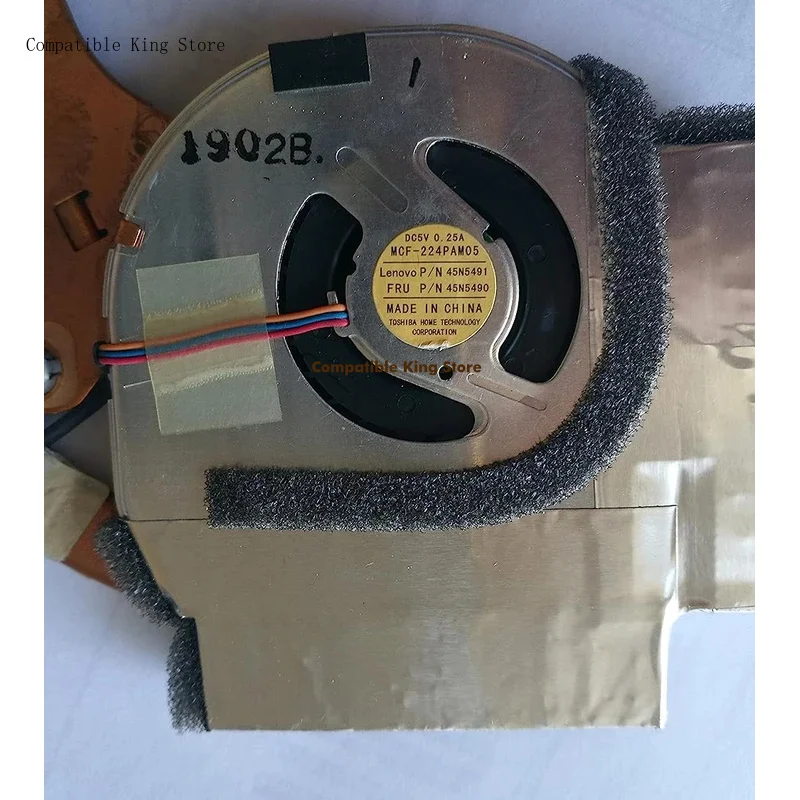 d Replacement Fan for Lenovo Thinkpad T500 W500 Integrate CPU Cooling Fan with Heatsink 3-Pin 3-Wire P/N 45N5490 45N5491