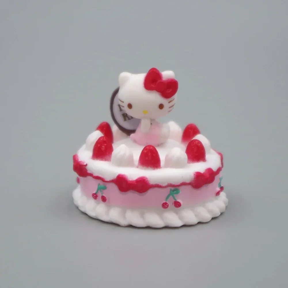 Sanrio 3Cm Mijn Melodie Figuur Anime Kawaii Cake Stijl Cinnamoroll Kuromi Hello Kitty Cat Actie Collectie Geschenken Speelgoed Voor Kinderen