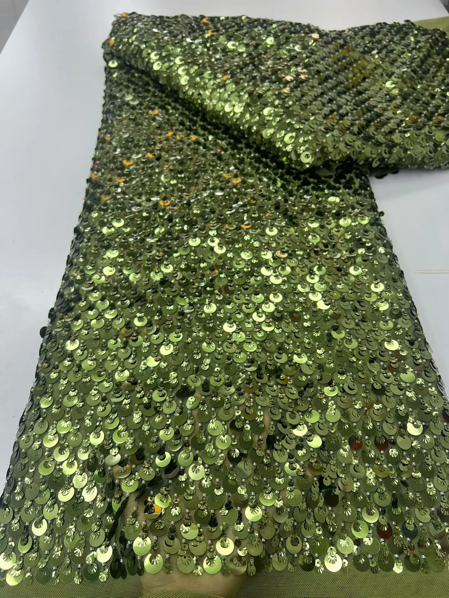 

Fashion Luxury African Big Sequins Net Lace Fabric 2026 High Quality Swiss Voile Embroidery Tulle Laces For Sewing Party Dresses