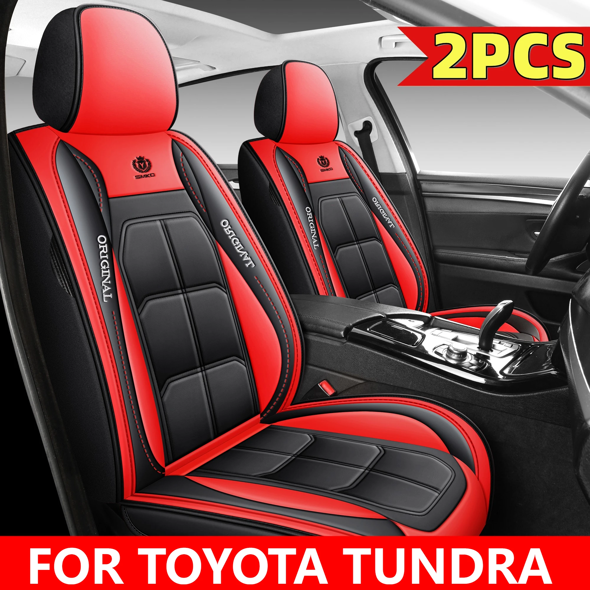 

FOR TOYOTA TUNDRA car seat covers, front 2-seat covers, full package, high-end feel, PU leather, waterproof and wear-resistant