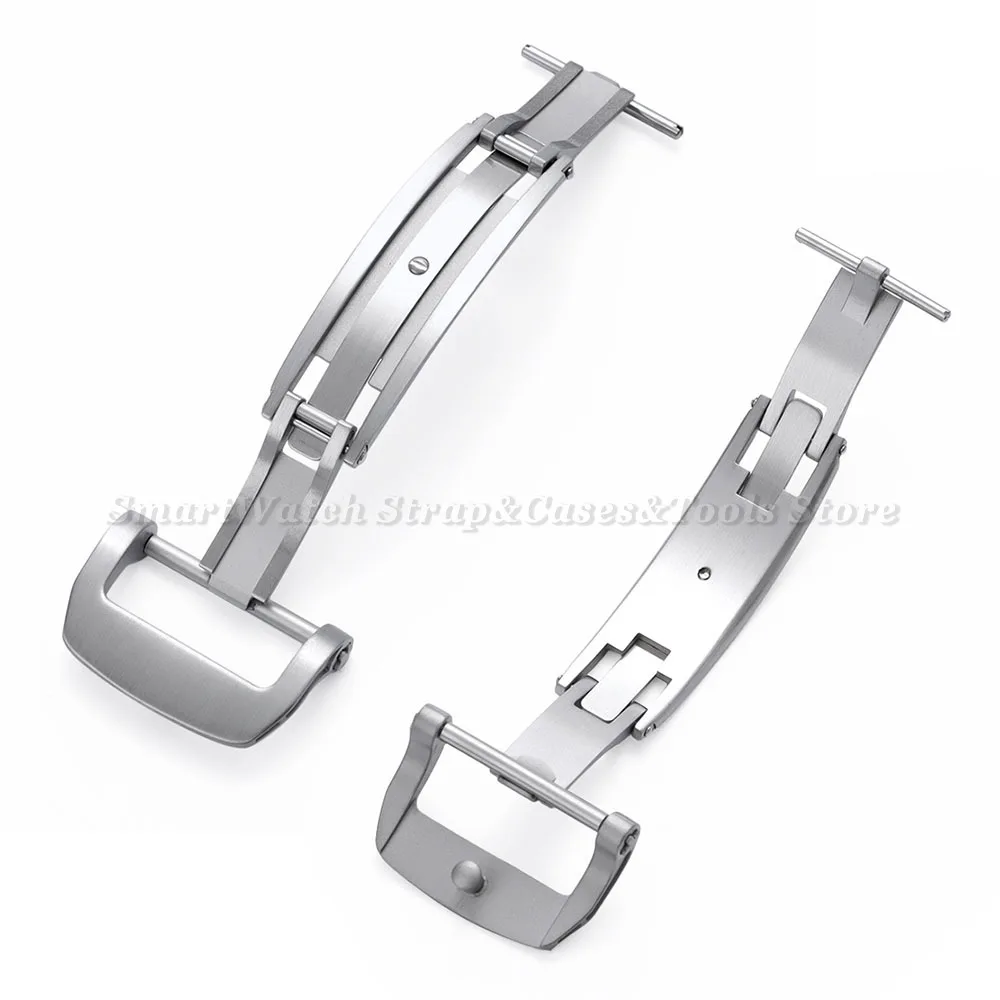 Chiusura deployante con fibbia per orologio in acciaio inossidabile massiccio per Richard Mille 18mm 20mm Fibbia con cinturino in gomma di ricambio per orologi