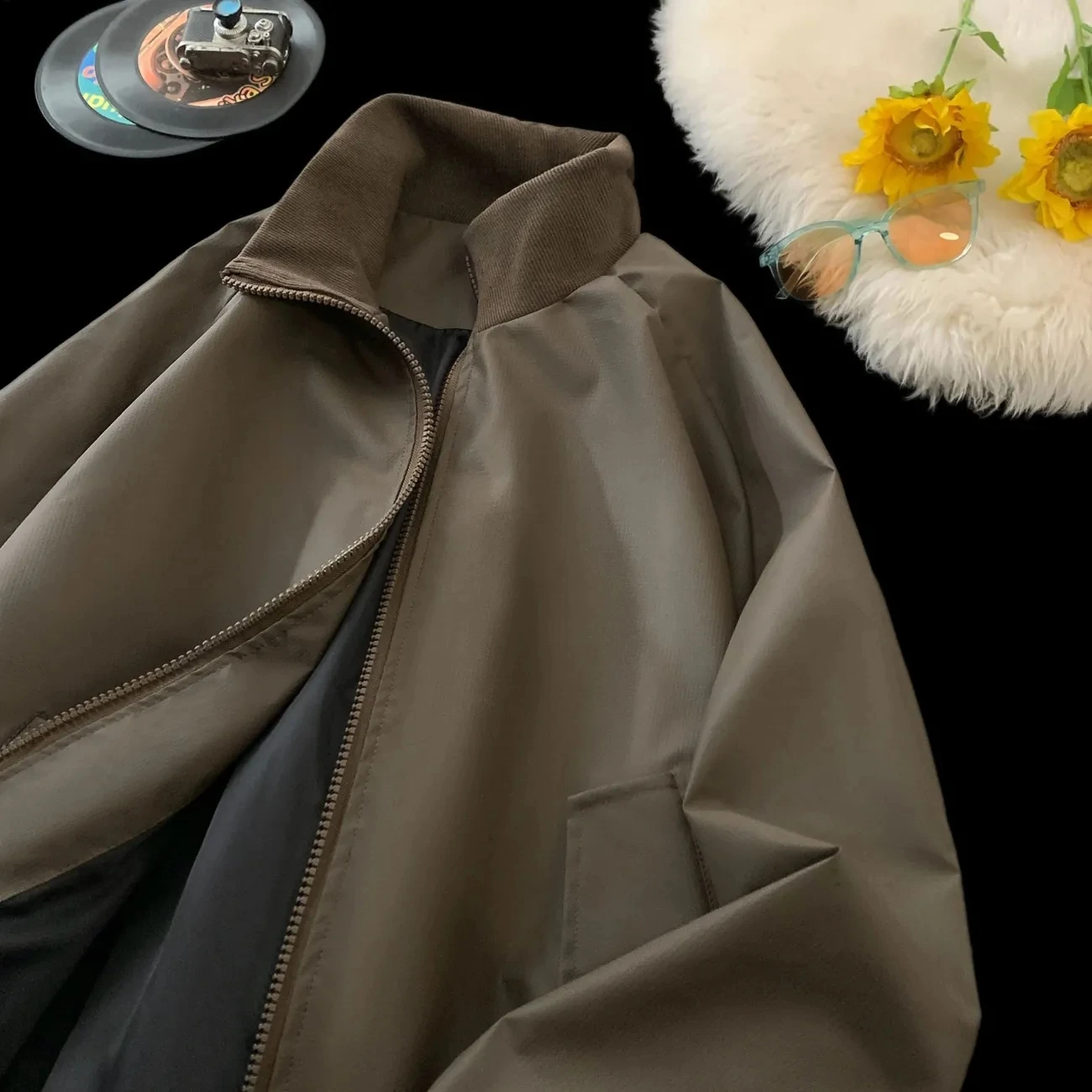 Ladies Fashion Zipper Faux Leather Jacket Spring Autumn Women Long Sleeves Leather Coat 2026 Female Casual PU Leather Outwear 5