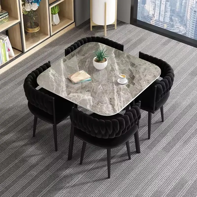 Light Luxury Extendable Foldable Dining Set – 1 Table & 4 Chairs 5
