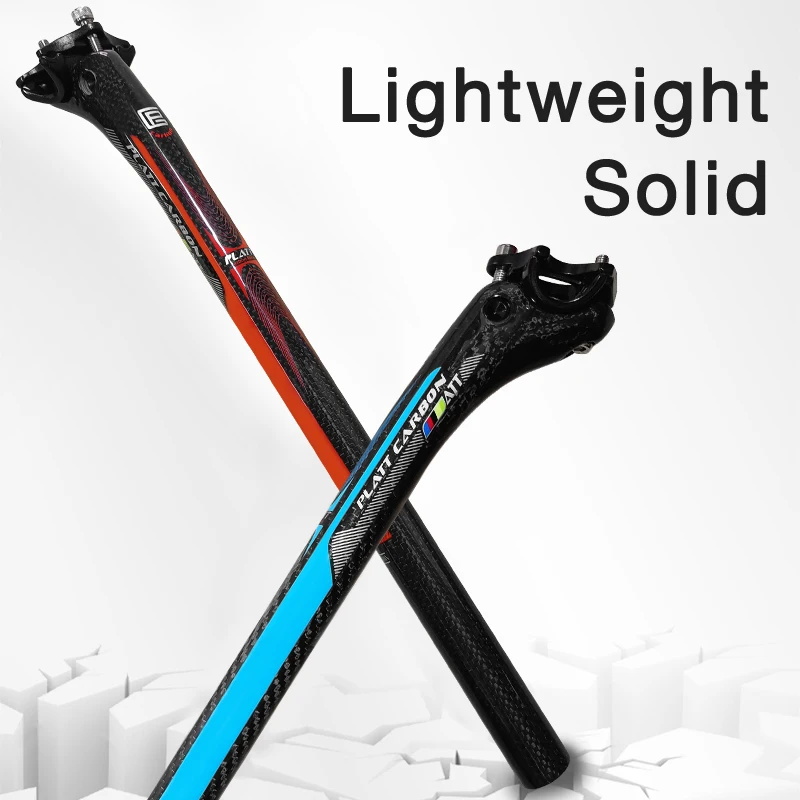 PLATT-matowa sadza węglowa, 27.2mm, 30.8mm, 31.6mm, MTB, słupek siodełko rowerowe drogowego, długość 400mm, części rowerowe