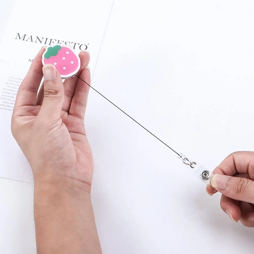

Cute Candy Color Reel Clip Nurse Doctor Student Cartoon Name Card Holder Retractable Badge Reel ID Card Clips Badge Holder