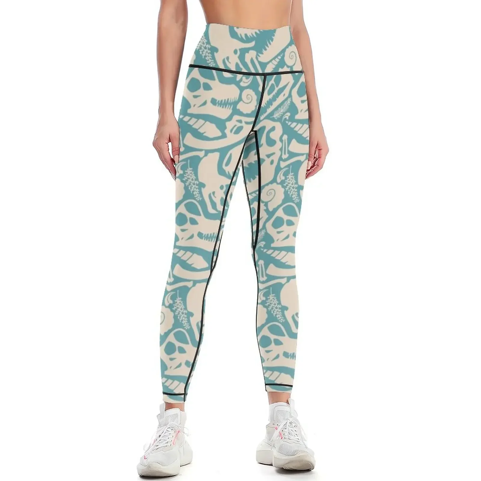 

Fossil Pattern Leggings gym top sports for push up Women's push up active wear Womens Leggings