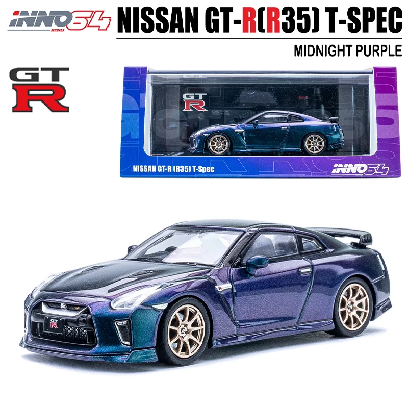 

INNO 1/64 NISSAN GT-R(R35)T-SPEC MIDNIGHT PURPLE Alloy Toy Motor Vehicle Diecast Metal Model Gifts