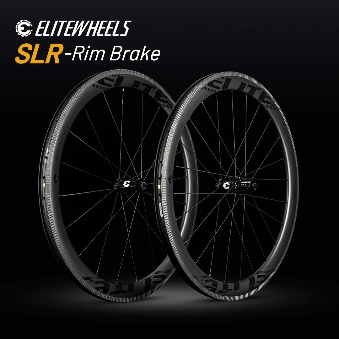 

ELITEWHEELS SLR 700c Road Carbon Wheelset 3K Twill Brake Surface Ratchet System 36T Straight Pull Hub Clincher Tubeless Rim