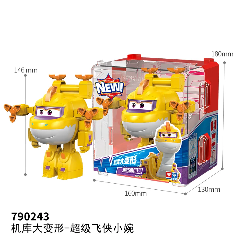 Auldey Original Super Wings juguete transformador Robot Jett Dizzy Trico figura de acción regalo de vacaciones adornos de modelos coleccionables