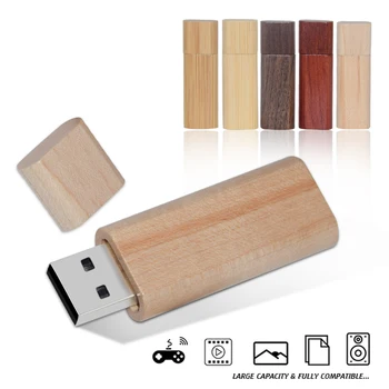 محركات أقراص فلاش USB 2.0 خشبية محرك أقراص خشب القيقب 32 جيجابايت 64 جيجابايت للتصوير الفوتوغرافي هدية الزفاف عصا الذاكرة