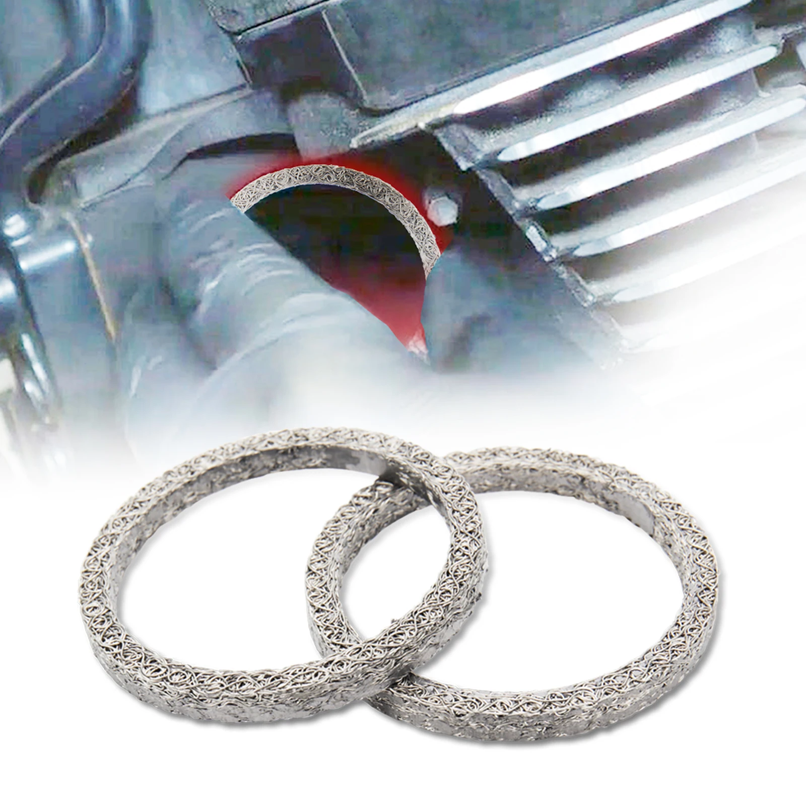 

2PCS Flat Exhaust Port Gaskets for Harley 1984-2024 Big Twin Sportster Dyna Touring Softail