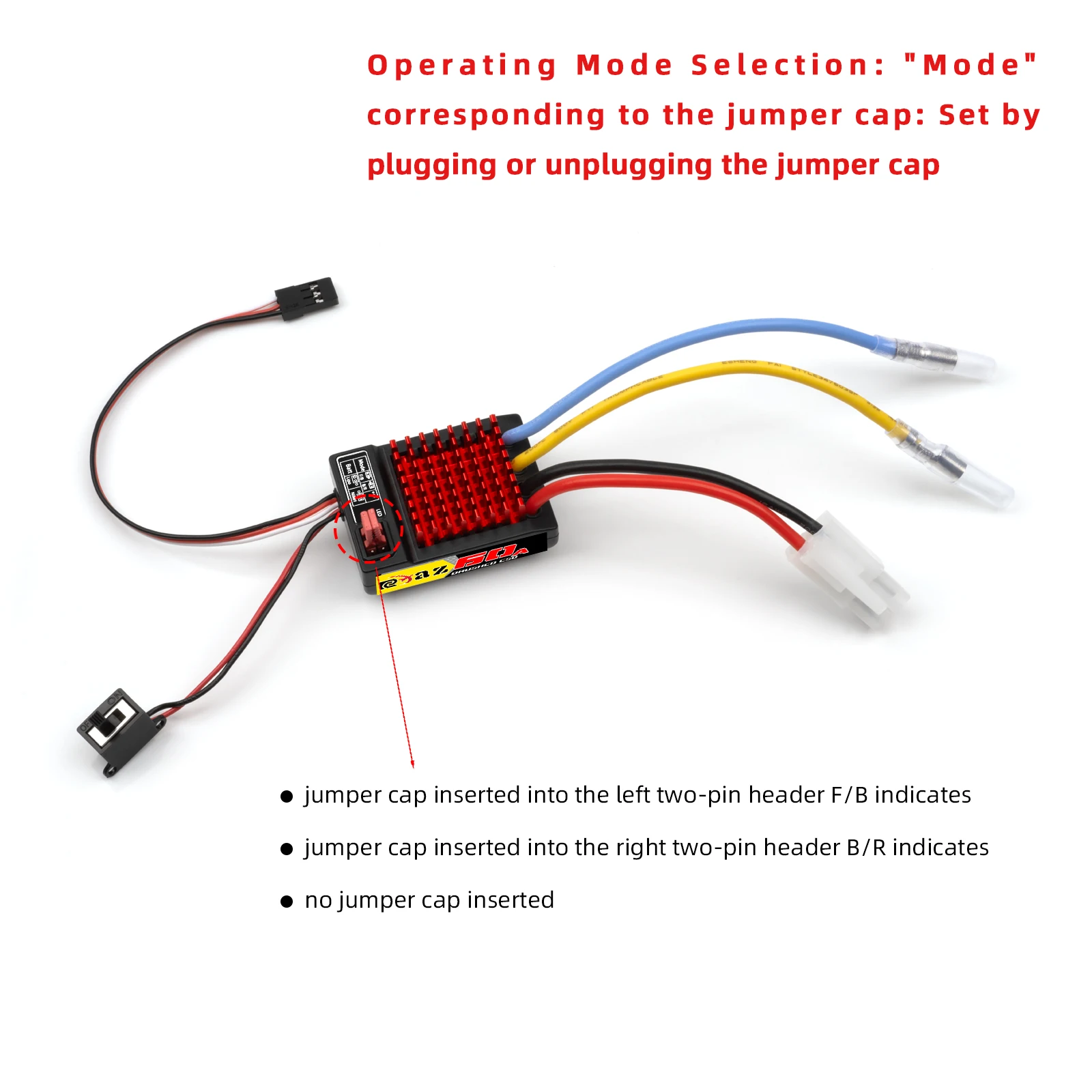 Motore spazzolato da 550 Por con regolatore di velocità elettrico spazzolato ESC 60A/360A 6V/2A per camion auto da corsa RC per Traxxas 1/10 SLASH