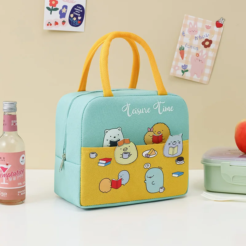 Nuovo cartone animato portatile Lunchbox Lunch Bag Lunch Bag studenti addensato foglio di alluminio stoccaggio isolamento pasto Bag