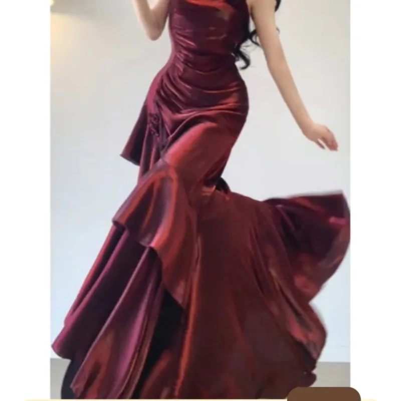 Hefeng Elegant Fishtail Skirt Sling Dress