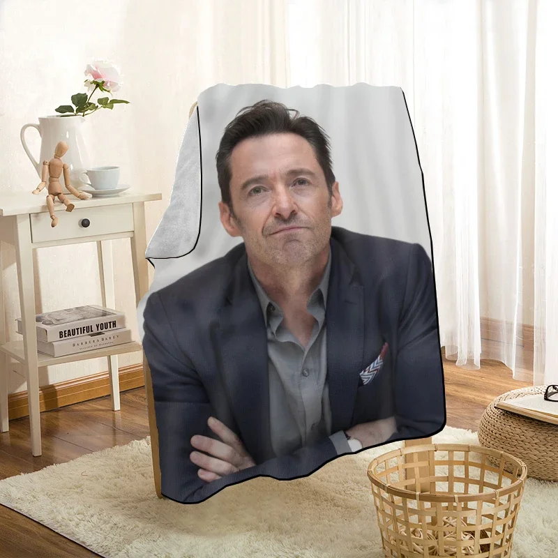 New Hugh Jackman Throw Blanket Personalized Blankets On For The Sofa/Bed/Car Portable 3D Blanket For Kid Home Textile Fabric