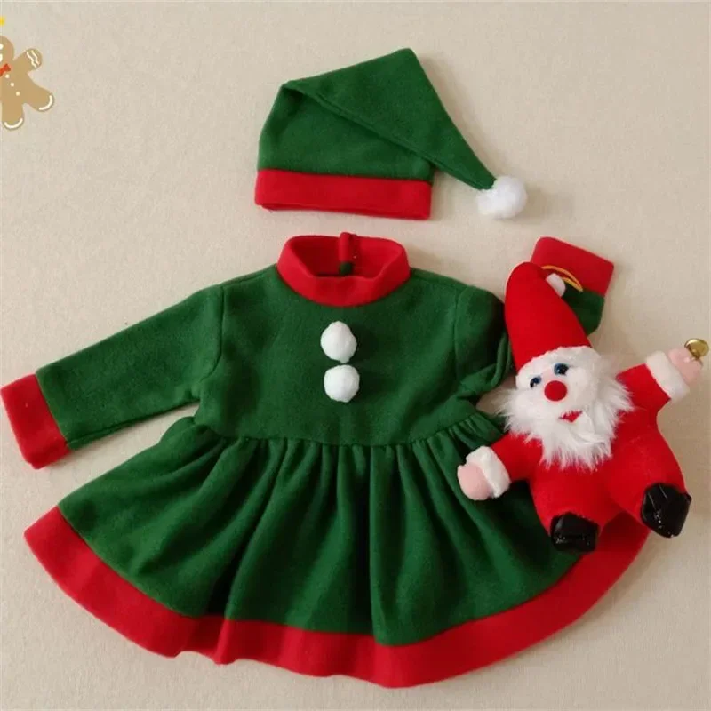 Traje de bebé recién nacido, pelele, mono, ropa de fotografía de Navidad, accesorios para sesiones de estudio, conjunto de ropa