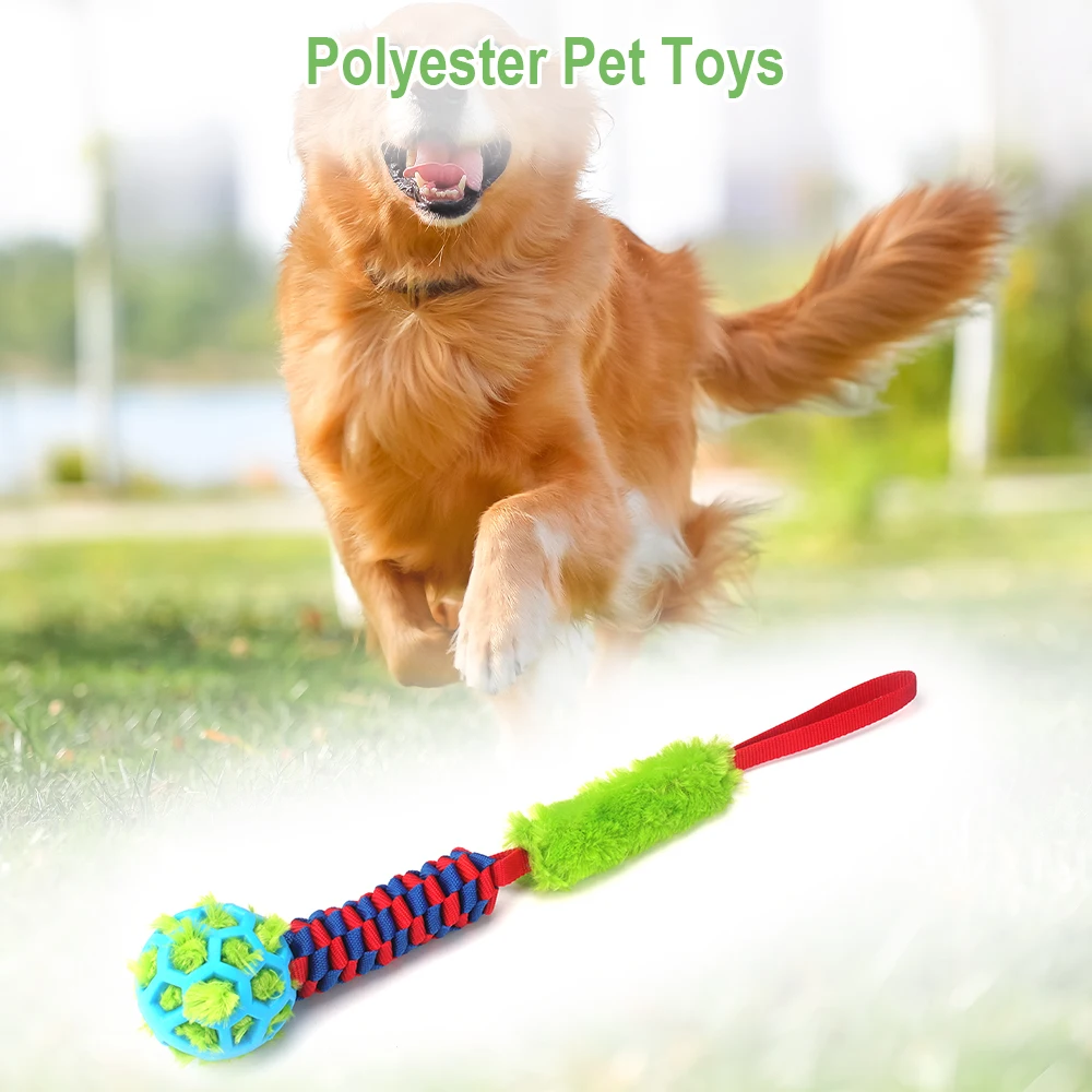 Creative Colorful Pet Chew Toy Plush Squeaky Grind Teeth Toy Funny with Sound Teething Resistant Rope Toy Training Interactive