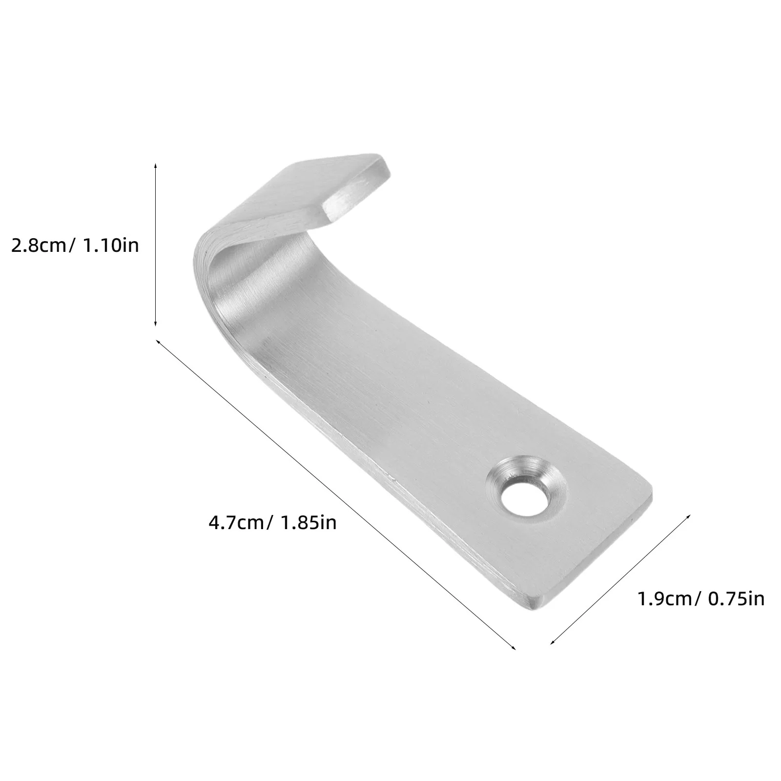 5Pcs Stainless Steel Wall Mounted Single Prong Coat Hooks Heavy Duty Thick 304 Metal Hangers for Key Jewelry Hat Towel Clothes