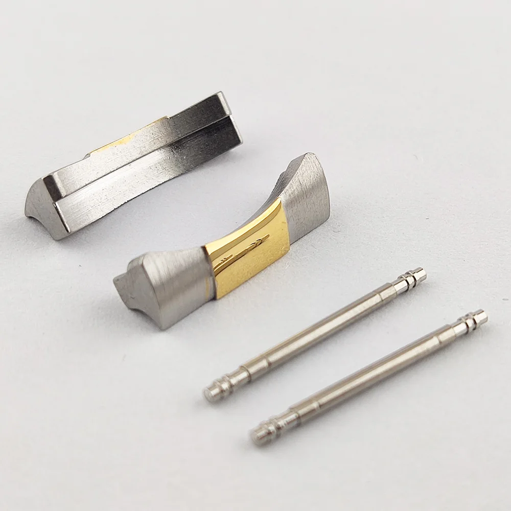 2pcs 20mm Curved End Link Endlink For Watchband For Submariner Watch Band Rubber Leather Strap Seamless Connection