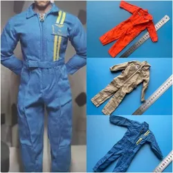 1/6 Scale Male Jumpsuit Workwear Prison Uniform Soldier Pilot Clothes Model for 12inch Action Figures Body