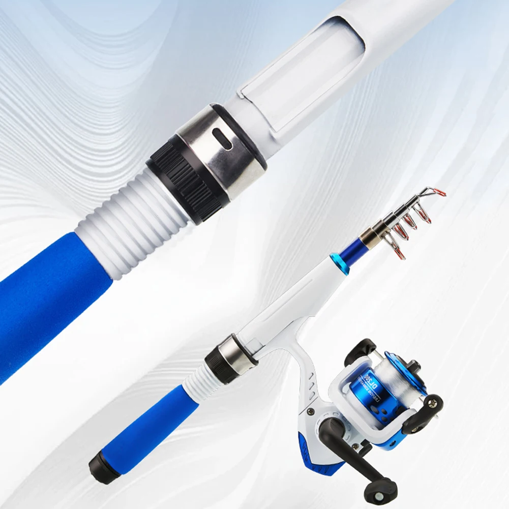 Afbeelding 6: 1.2M Mini Hengel Kits Met Korte Telescopische Hengel En-Spinning Reel Baits Reizen Pole Set voor Beginner Kinderen