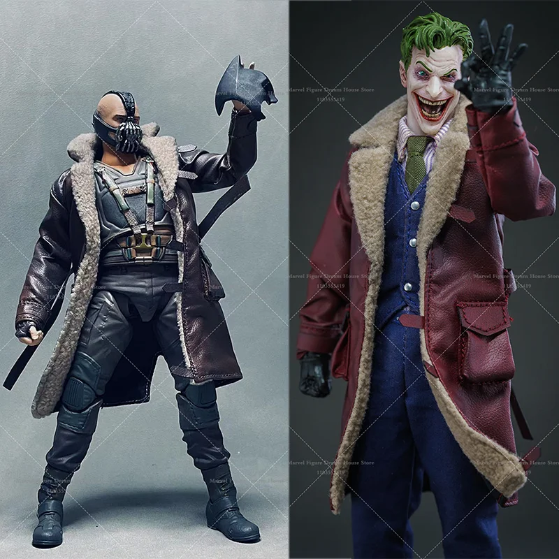

1/12 Scale Male Clothes Inner Fur Collar For Old Long Leather Jacket Black Red For Mezco Notaman 6-inch Action Figure Soldier