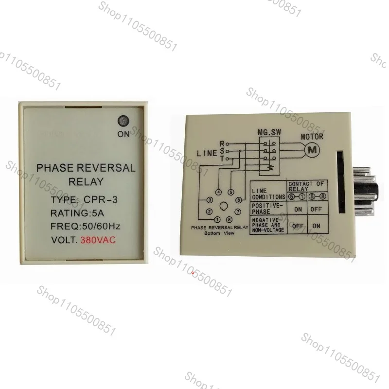 CPR-3 5A phase sequence protector AC380V mold temperature machine phase sequence relay protection switch