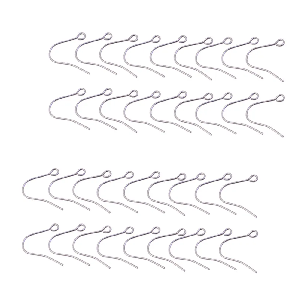 

100 шт. легких, недеформируемых, простых и стильных серебристых крючков для серег из нержавеющей стали 0,7 мм, фурнитура для изготовления украшений своими руками для женщин, для подвесок