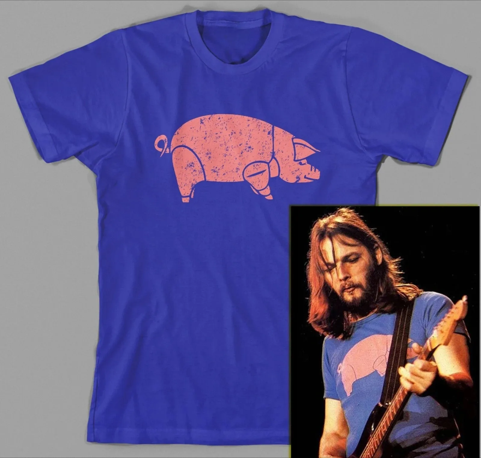 Retro y2k topos porco rosa floyd animais t camisa como usado por 1977 the wall Syd barett luxo high-end é para homens e mulheres